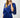 Pleated Satin Midi Dress - Royal Sapphire