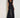 Woven Wide Leg Jumpsuit with Rhinestone Detail - Black