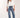 Mid-rise Cropped Floral Embroidery Jean - 261666 X
