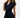 Midnight Blue Cap Sleeved Front Tie Dress