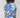 Button Front Linen Shirt - Azure Floral