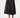 Stretch Taffeta Pleated Skirt - Black