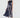 Sleeveless Midi A-Line Floral Pleated Dress - Navy