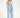 Wide Leg Denim Jumpsuit - Powder