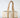 Medium Cream/Black Cotton & Jute Tote
