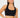 Essential Front Zip Medium Impact Sports Bra - Black