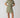 Linen Belted Eyelet Mini Shirt Dress- Sage