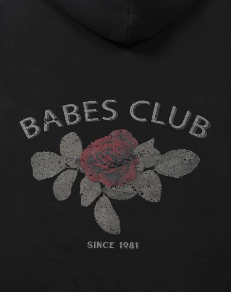 Babes Club Big Sister Hoodie - Washed Black