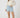 Drawstring Denim Shorts - Bleached Wash