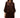 Pleated Satin Cocoon Top With Pleats - Mahogany