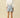 Tamsin High Rise Shorts - White And Blue