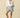 Tamsin High Rise Shorts - White And Blue