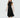Midi A-line lace Dress- Black