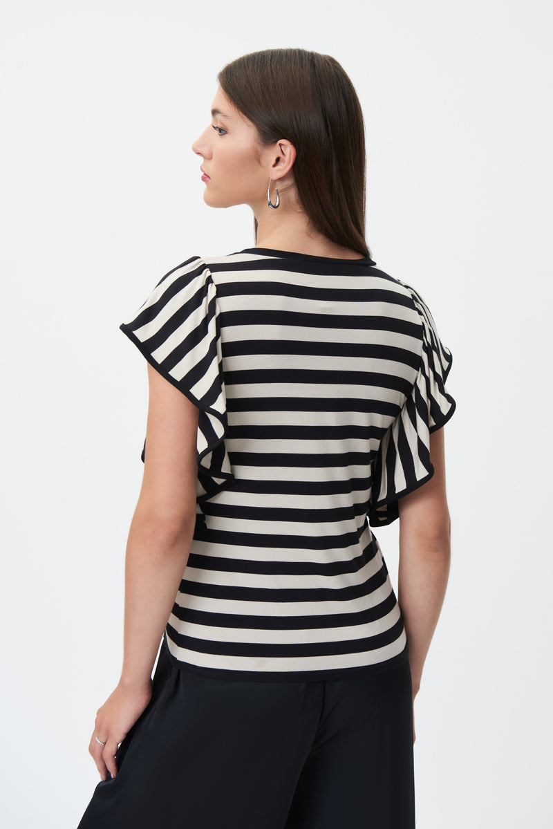 Fitted Top With Ruffle Sleeves