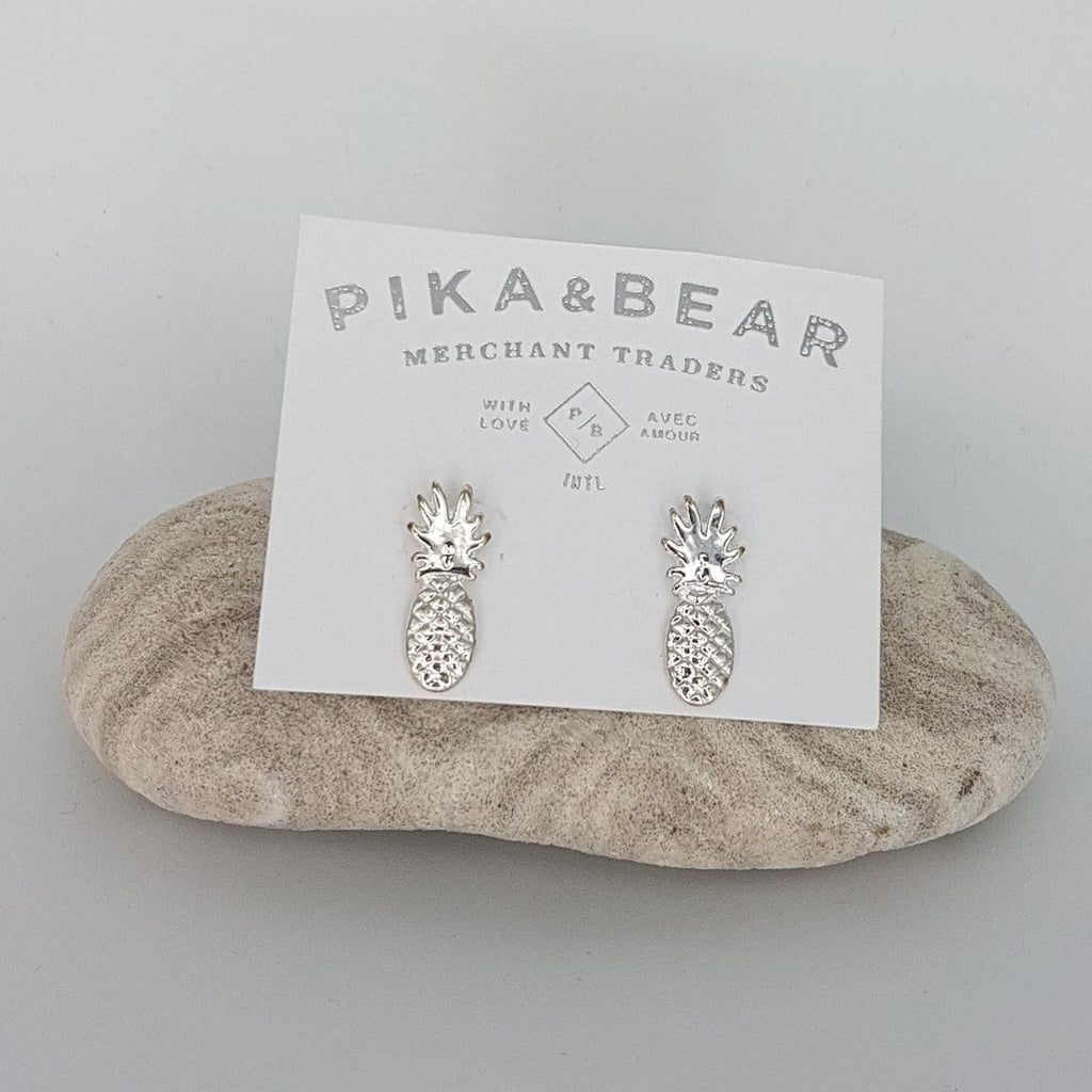 Pika & Bear Pinapple Stud Earrings