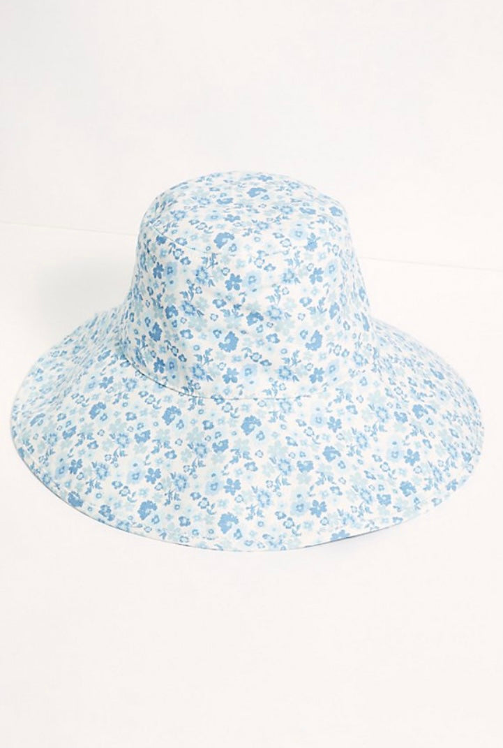 Holiday Bucket Hat - Ivy Bloom - Blue/Ivory