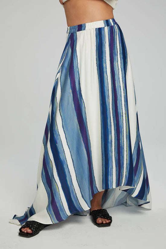 Hazel Maxi Skirt - Pacific Stripe