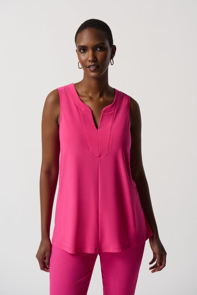 Sleeveless A-Line Top - Dazzle Pink