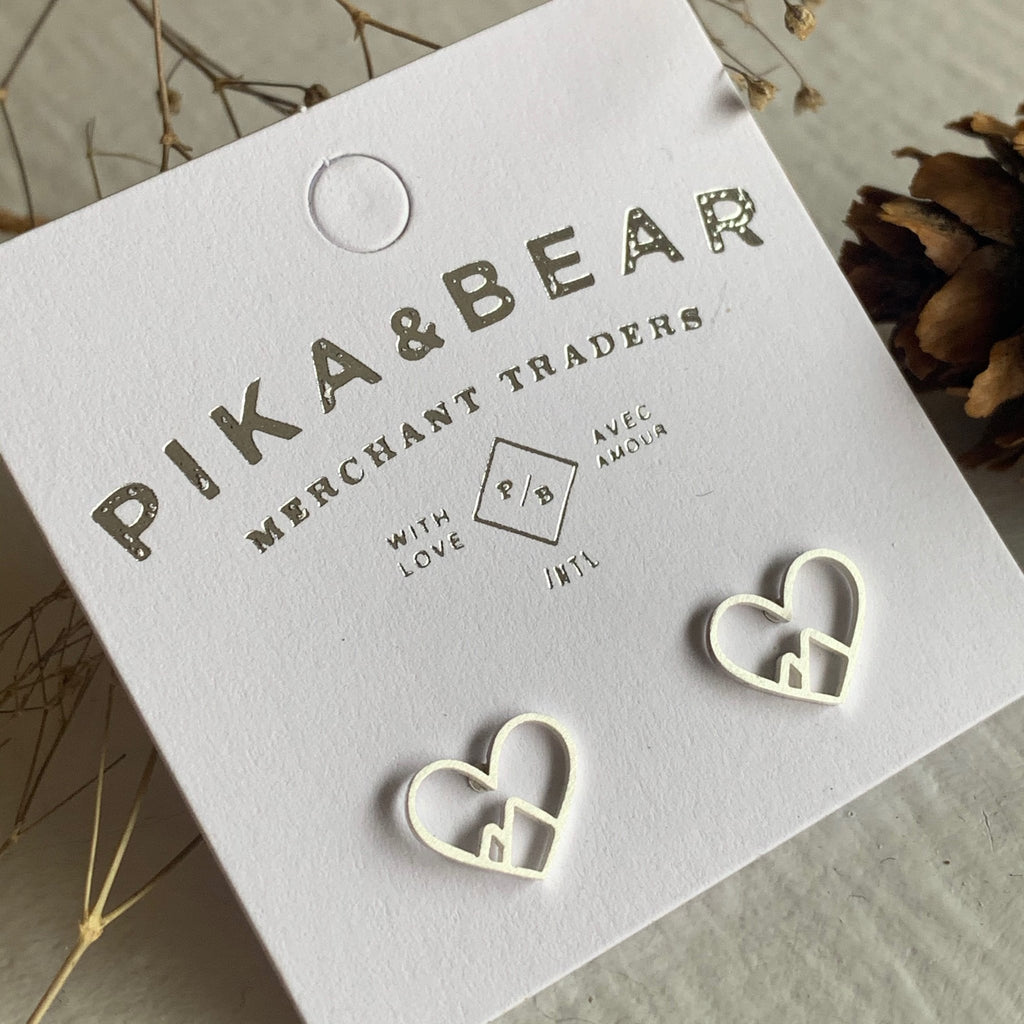 Pika & Bear Heart of the Mountain Stud Earrings